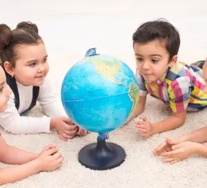 Children with globe